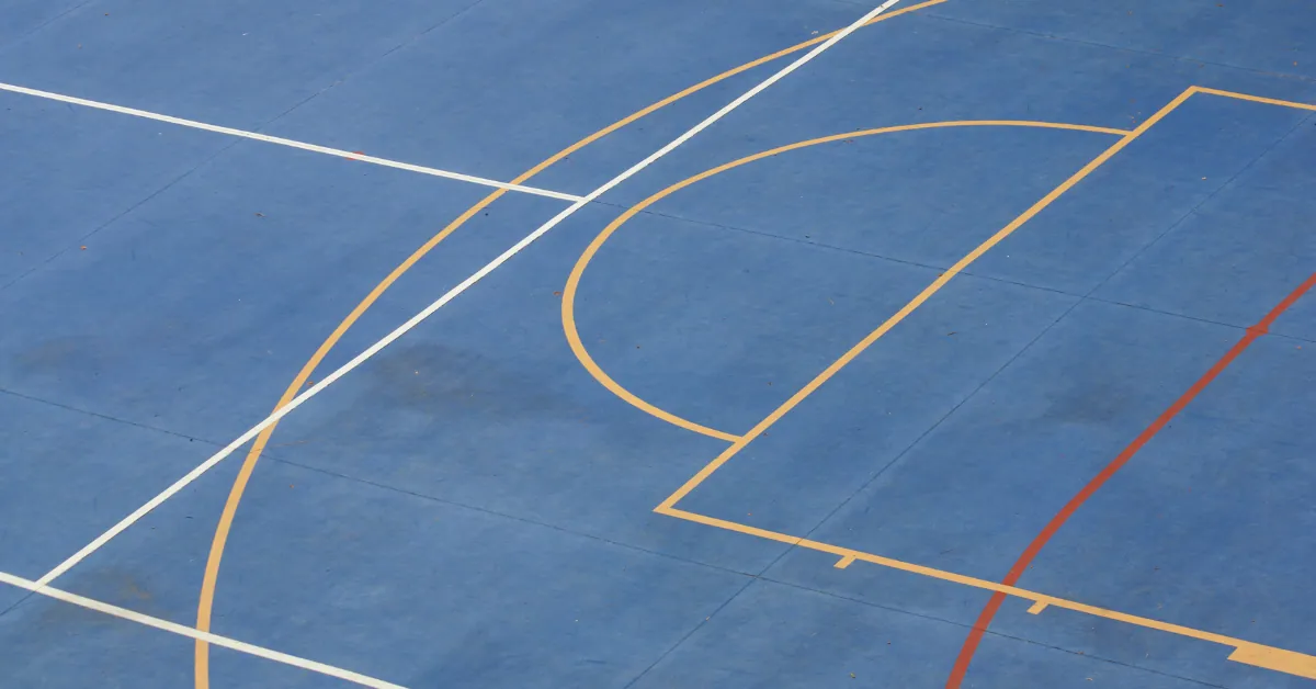 position in basketball court like center, wing and paint